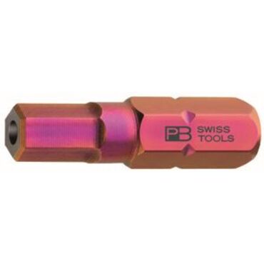 Precision bits for hexagon socket screws, with PB bore in the tip, for anti-theft screws C6 210 B